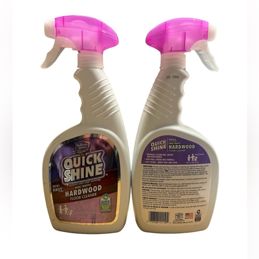 Lot of 2 NEW Quick Shine High Traffic Hardwood Floor Clean Family Formula